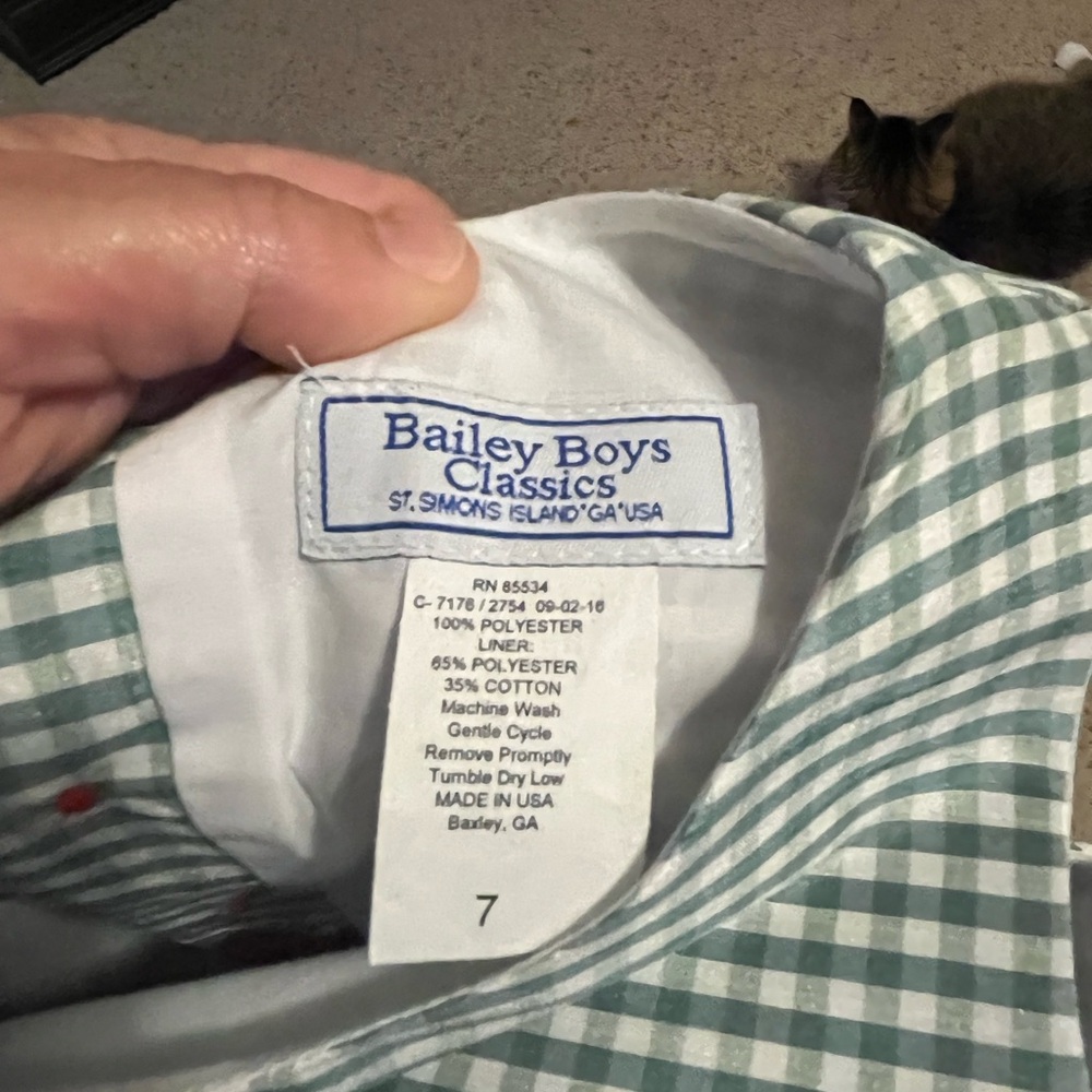 Bailey Boys Green and White Kids Formal Dress